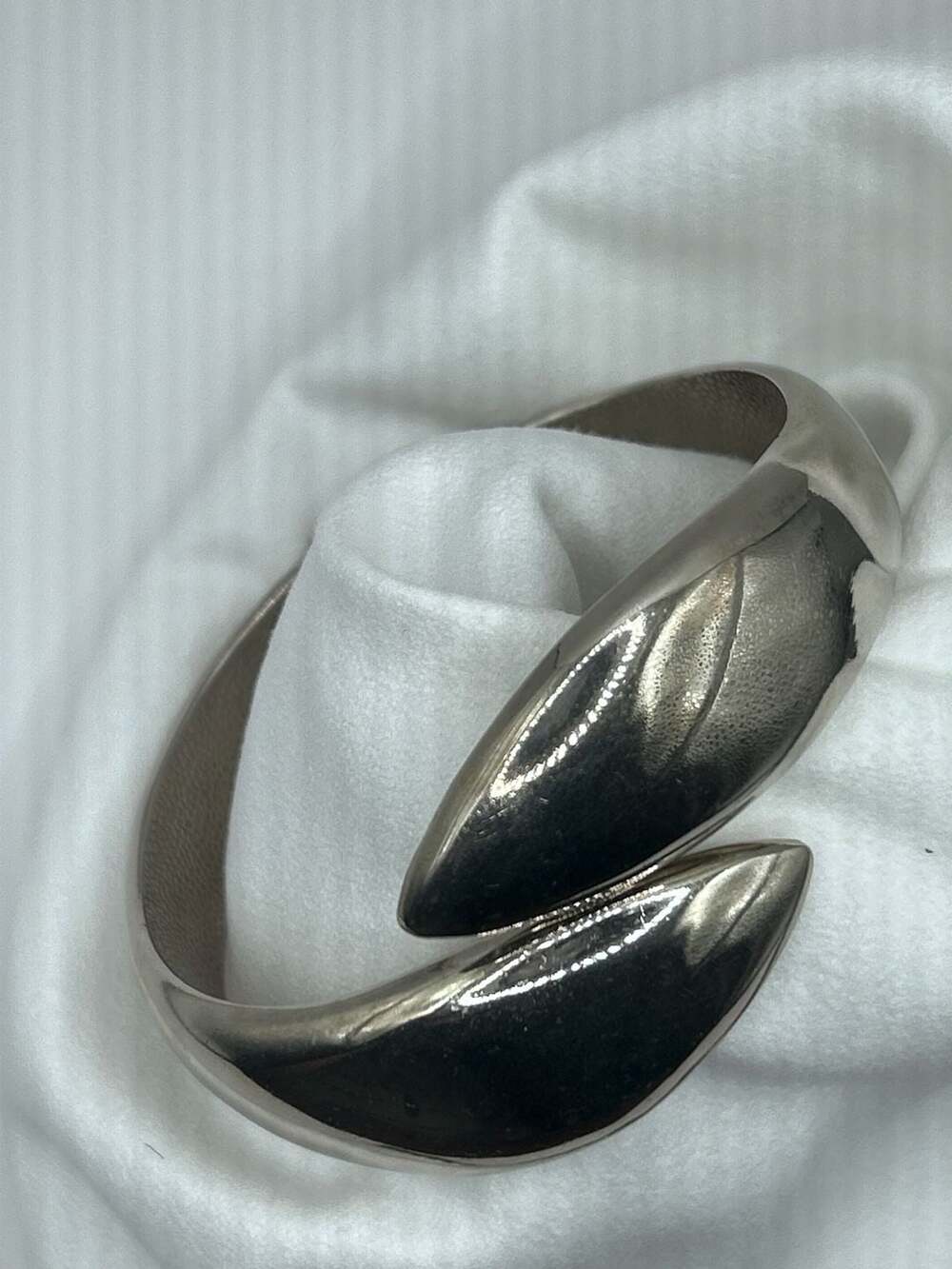 Heavy 925 Sterling Silver Sculptura Bangle Bracelet 68.5g Minimalist Wrap